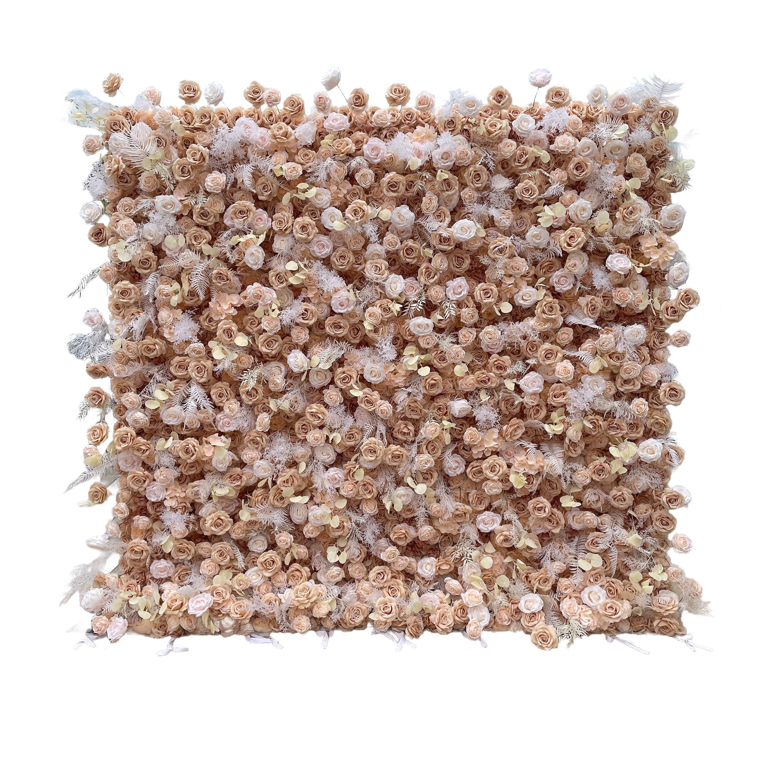 Valar Flower 5D 그라데이션 인공 꽃 배경: 분홍색과 흰색 장미 그라데이션으로 장식된, 이벤트 및 장식에 완벽한 - VF-809