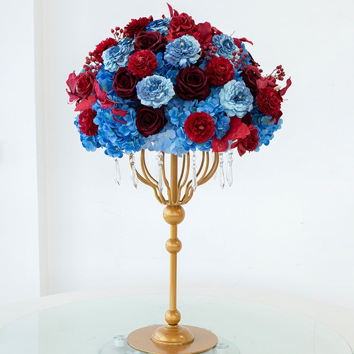 ValarFlower Luxury Artificial Floral Centerpiece, Elegant Wedding Table Arrangement, Romantic Reception Party Decor TF-131
