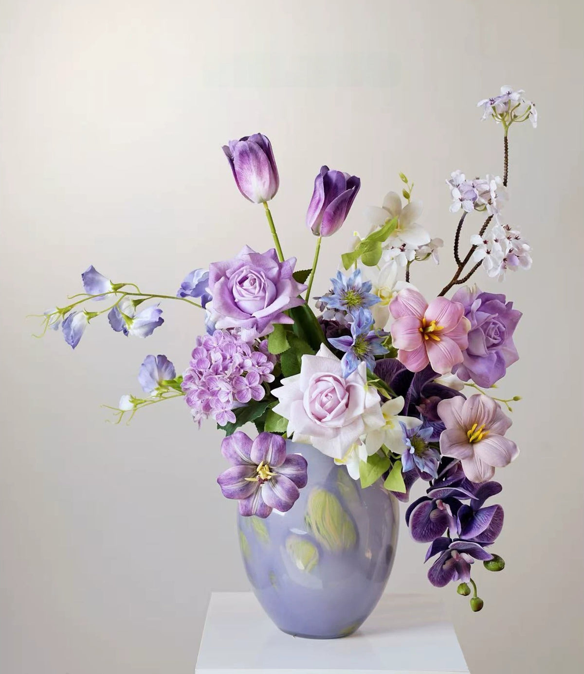 Elegantes Blumenstrauß-Arrangement mit Herbstmotiv | Luxuriöse Kunstblumen für Hochzeiten und Inneneinrichtung VB-113 (ohne Vase)