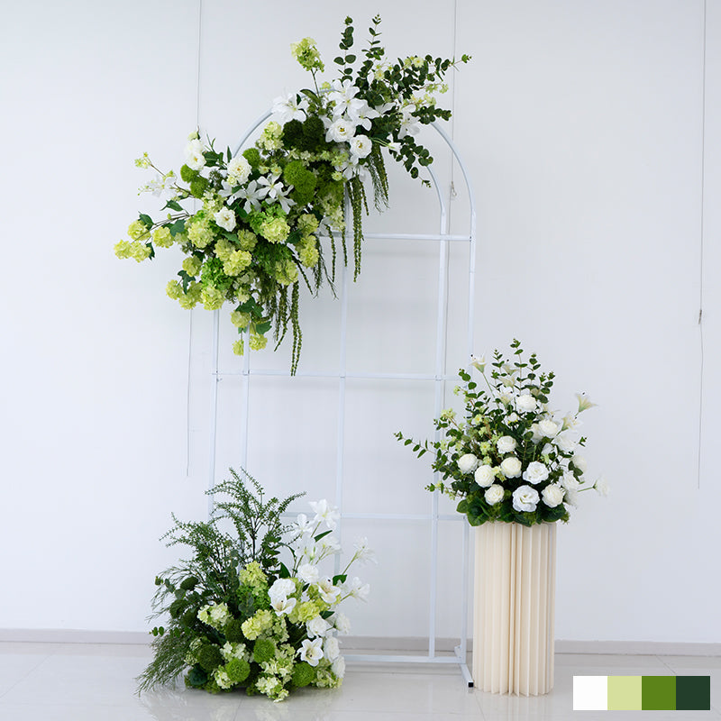 Valar Flower Modern Artificial Floral Arch and Ground Arrangement for Wedding or Event Decor FA-276