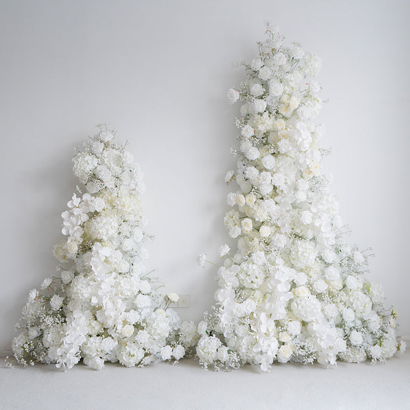 Valar Flower All-White Faux Floral Wall Set – Elegant Hanging Installation for Wedding Ceremony & Luxury Display VA-374