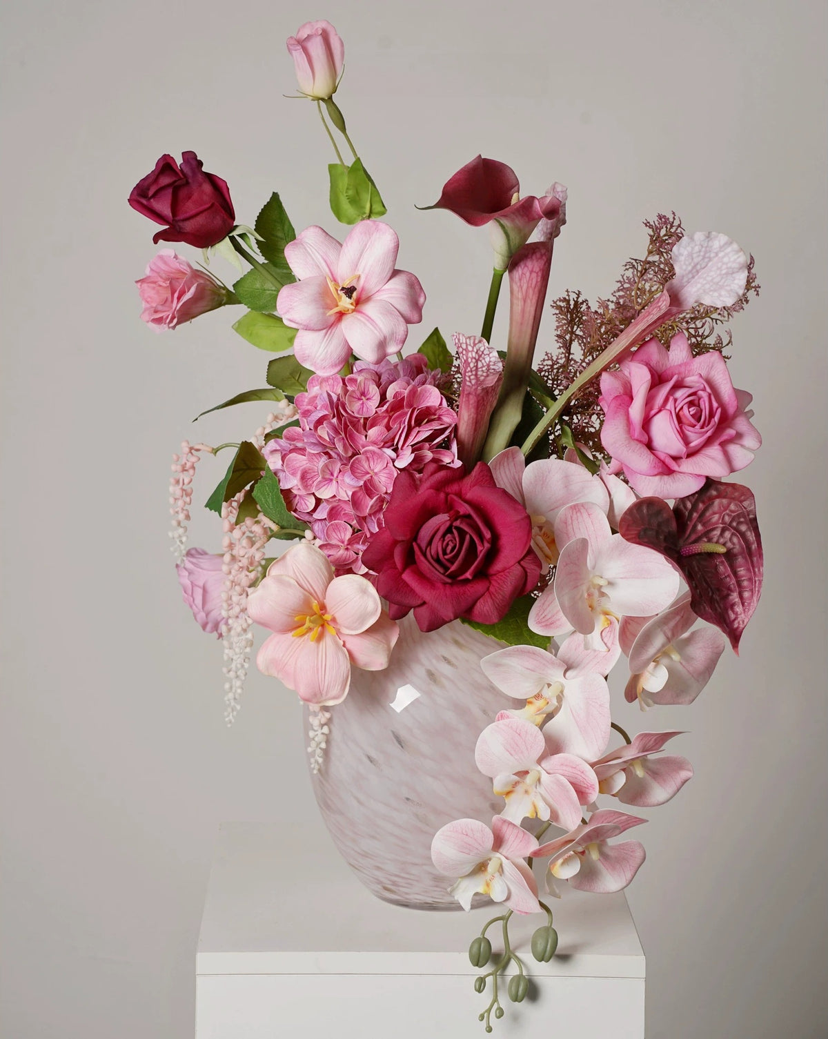 Elegantes Blumenstrauß-Arrangement mit Herbstmotiv | Luxuriöse Kunstblumen für Hochzeiten und Inneneinrichtung VB-113 (ohne Vase)
