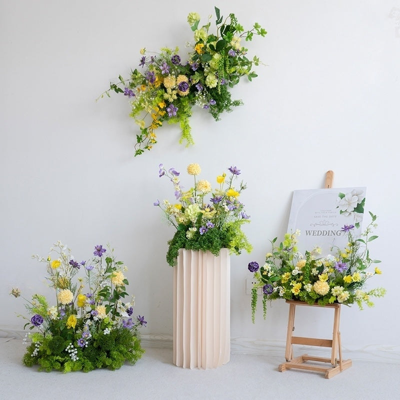 Monet-Inspired Faux Floral Wedding Decor Set | Artistic Artificial Flower Arrangements for Ceremony & Reception FA-270
