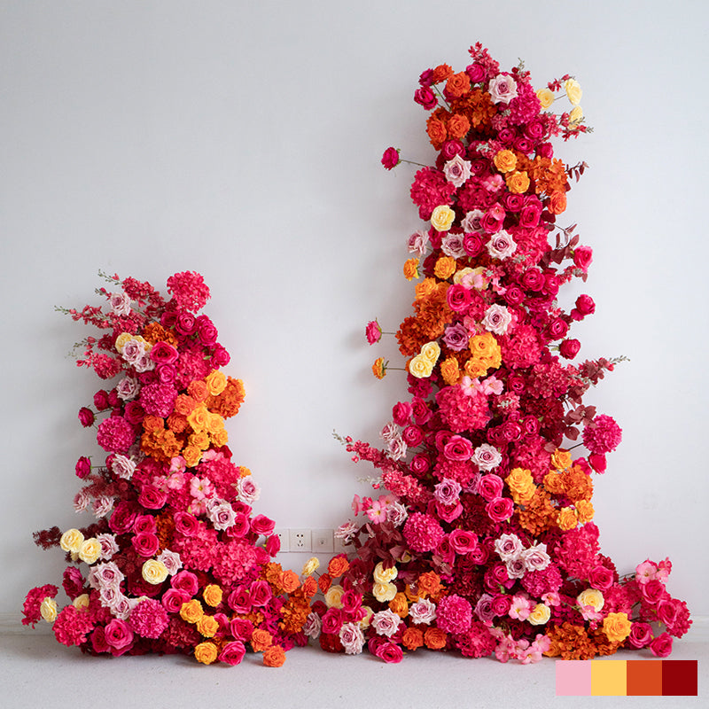 Eleganter Blumenbogen in Mondform für die Hochzeitszeremonie – Künstlicher Blumenbogen für Hochzeiten, Veranstaltungen und besondere Anlässe