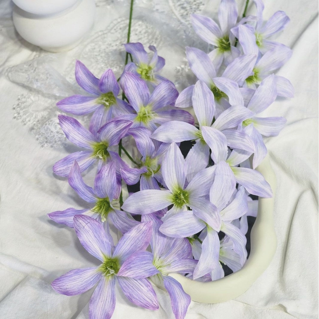 Valar Flower 9-Head Artificial Freesia – Real Touch Floral Stems for Wedding & Home Decor FS-1054