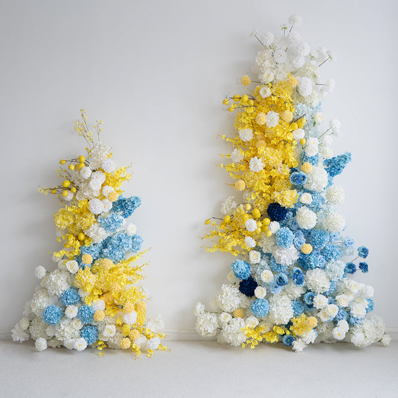 Eleganter Blumenbogen in Mondform für die Hochzeitszeremonie – Künstlicher Blumenbogen für Hochzeiten, Veranstaltungen und besondere Anlässe