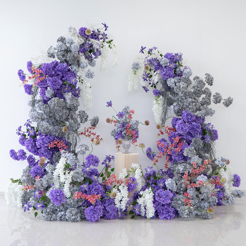 Eleganter Blumenbogen in Mondform für die Hochzeitszeremonie – Künstlicher Blumenbogen für Hochzeiten, Veranstaltungen und besondere Anlässe