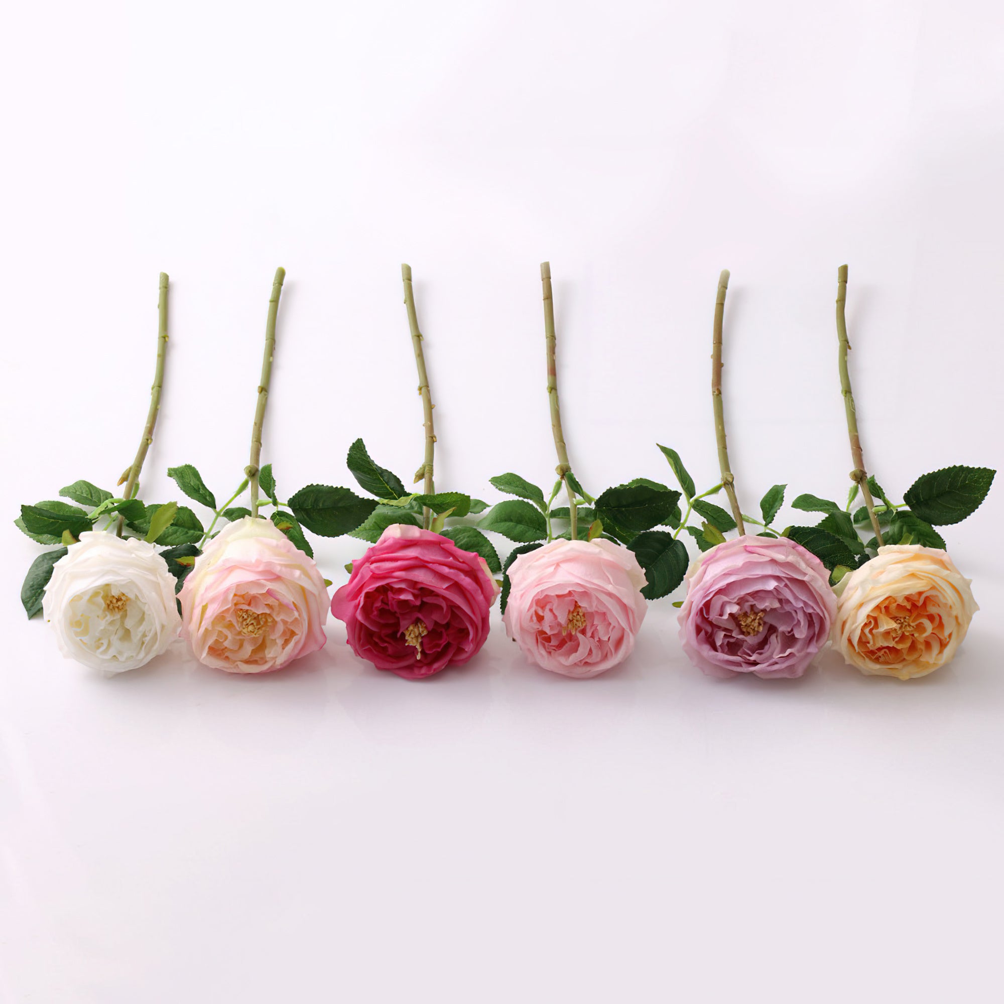 Real Touch Luxurious Austin Rose Artificial Bouquet - Realistic Flowers for Wedding Decor & Photographic Props - Ideal for Table Settings & Gifts