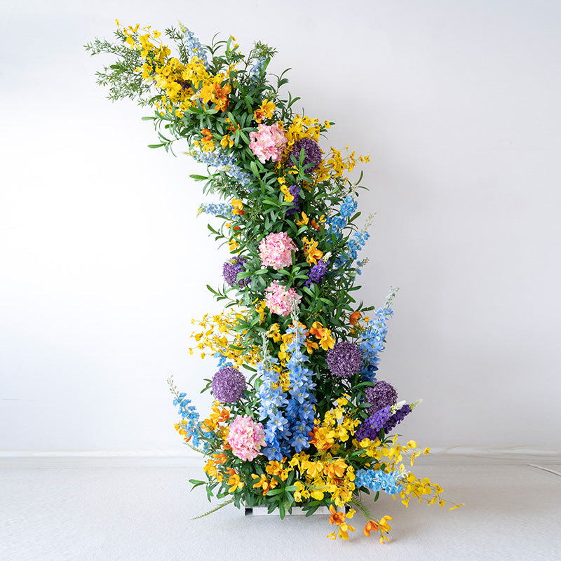 Eleganter Blumenbogen in Mondform für die Hochzeitszeremonie – Künstlicher Blumenbogen für Hochzeiten, Veranstaltungen und besondere Anlässe