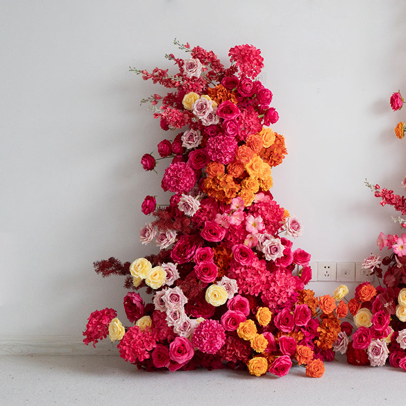 Eleganter Blumenbogen in Mondform für die Hochzeitszeremonie – Künstlicher Blumenbogen für Hochzeiten, Veranstaltungen und besondere Anlässe