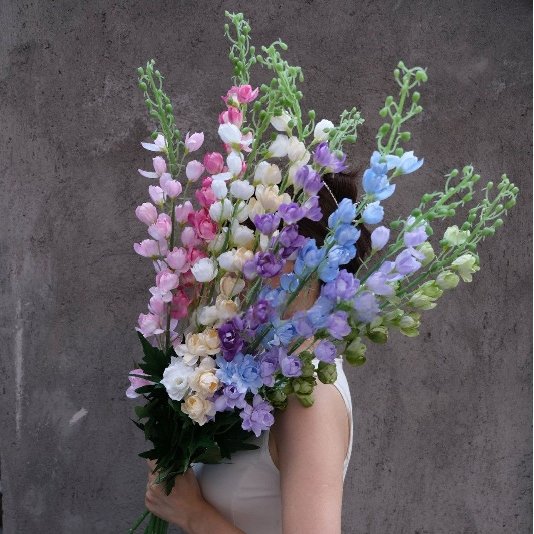 우아한 파란색과 흰색 꽃 장식 결혼식 아치, 인공 꽃 배열, 의식 배경 및 이벤트 장식 FA-211