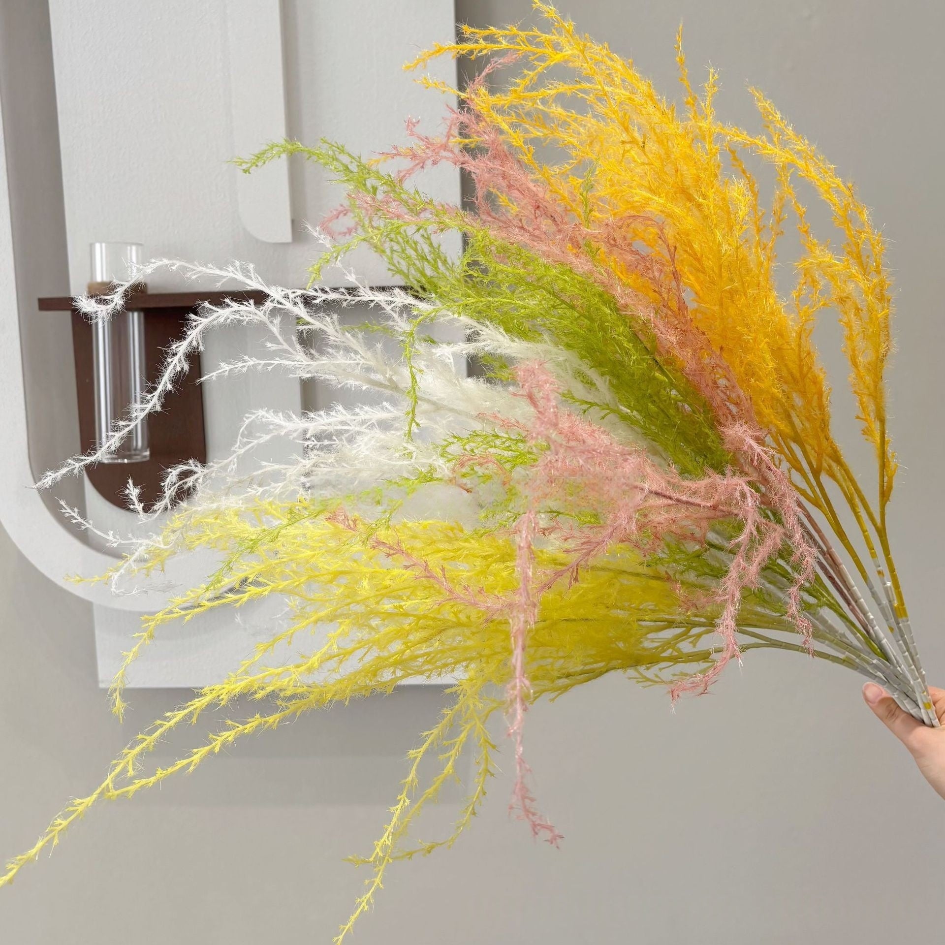 Whimsical Faux Firework Grass – Long Stem Dragon Whisk Fern for Floral Styling FS-1040