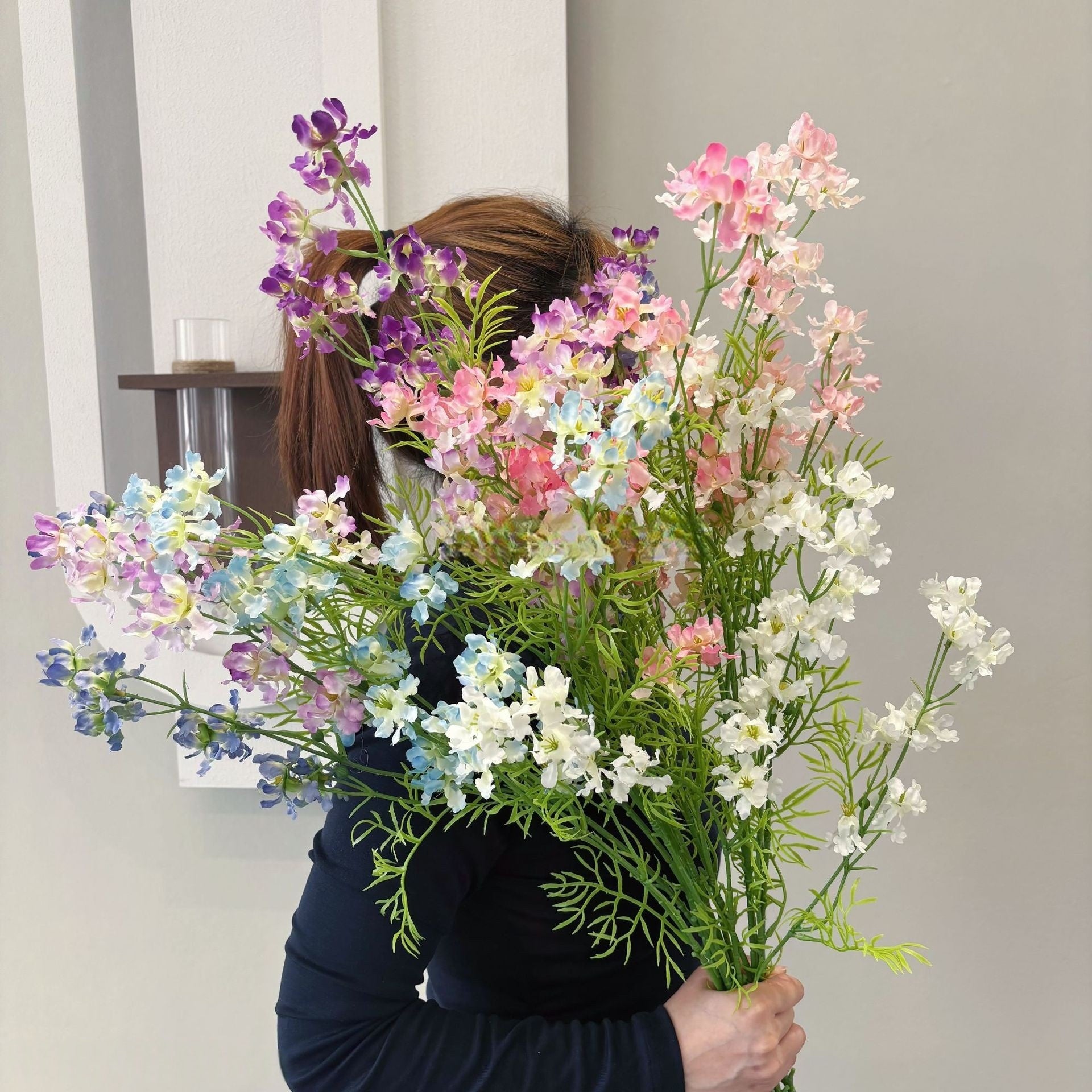 Faux Lilac Flower Stem – Realistic Artificial Spray for Wedding & Home Decor FS-1033