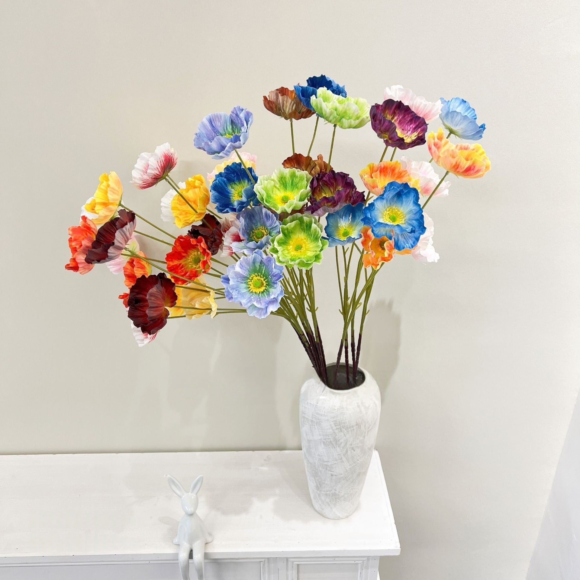 Conjunto de Flores Artificiales Negras y Rosas – Decoración Moderna para Fondo de Fiesta de Cumpleaños con Arreglo Floral Falso FA-255