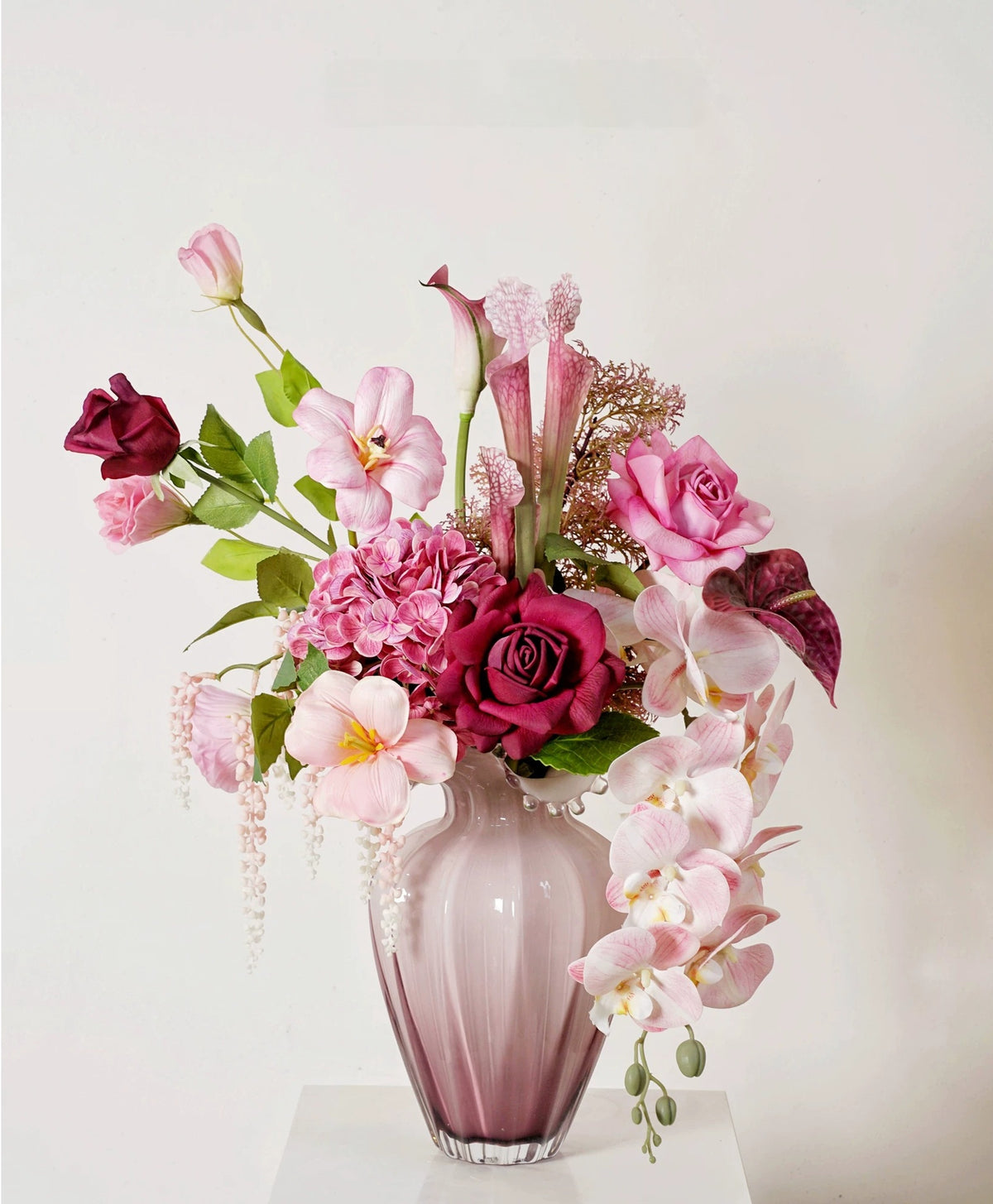 Elegantes Blumenstrauß-Arrangement mit Herbstmotiv | Luxuriöse Kunstblumen für Hochzeiten und Inneneinrichtung VB-113 (ohne Vase)