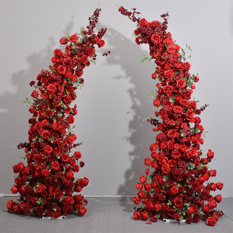Luxury Artificial Rose Floral Arch – Wedding Ceremony Backdrop, Event Decoration, and Romantic Floral Display VA-328