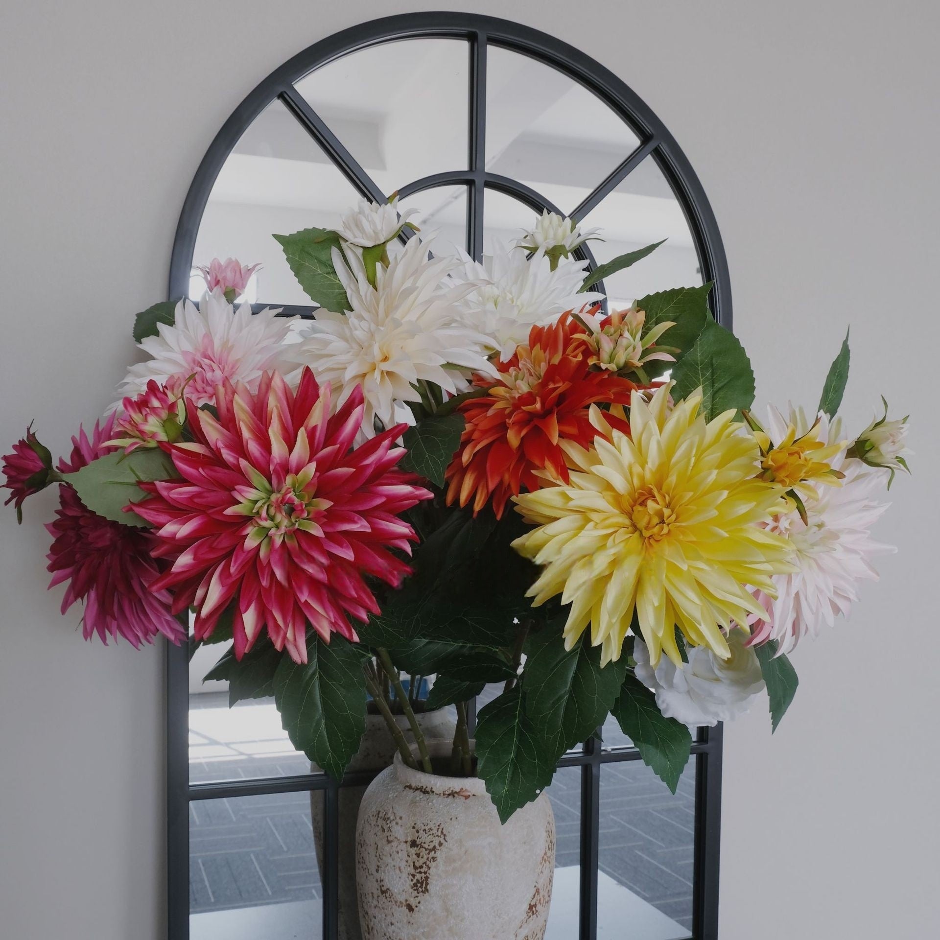 European Artificial Dahlia – Lifelike Silk Flower for Centerpieces & Bouquets FS-1026