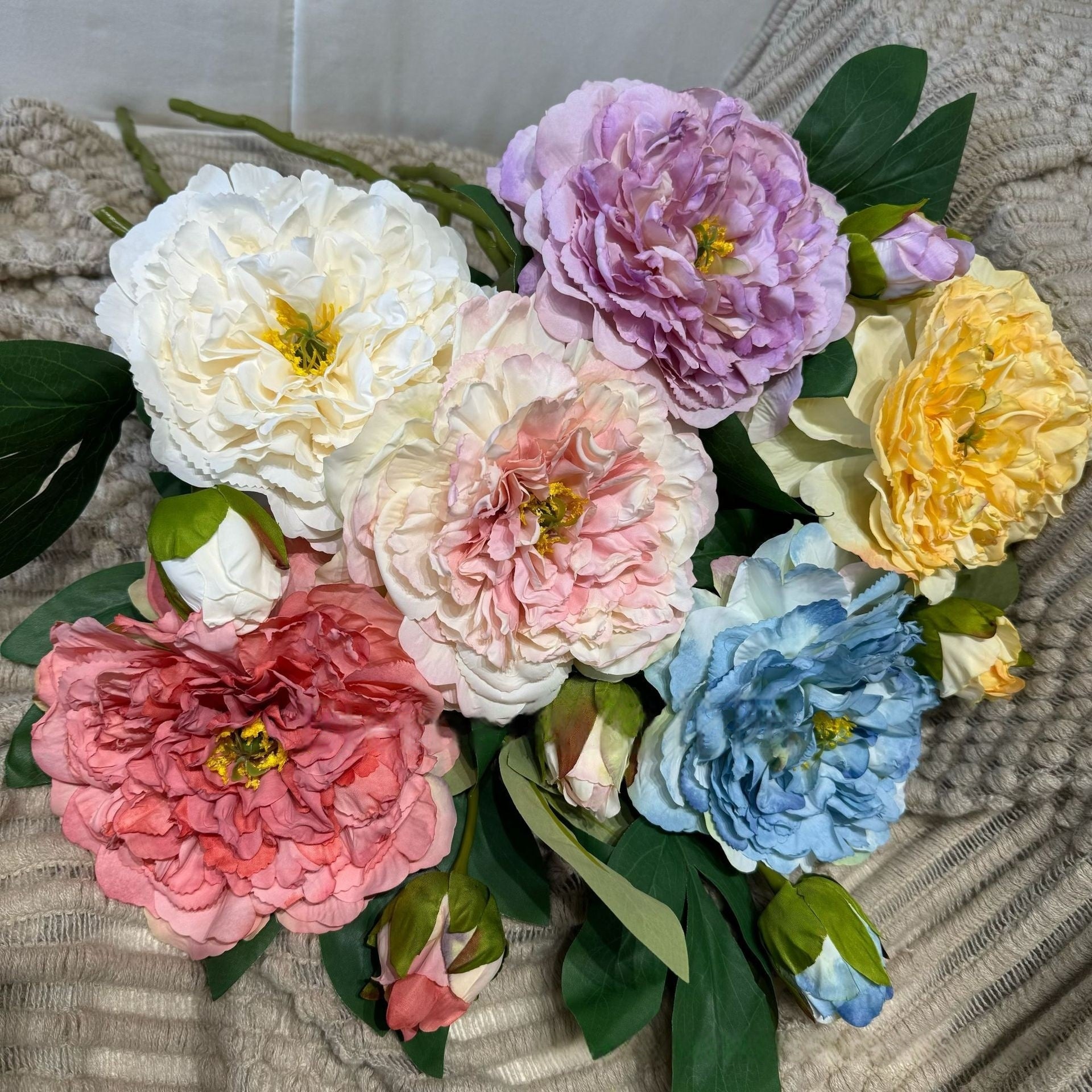 Valar Flower Vintage Peony Stem – Oil-Painted Look Artificial Bloom for Artistic Floral Styling FS-1057