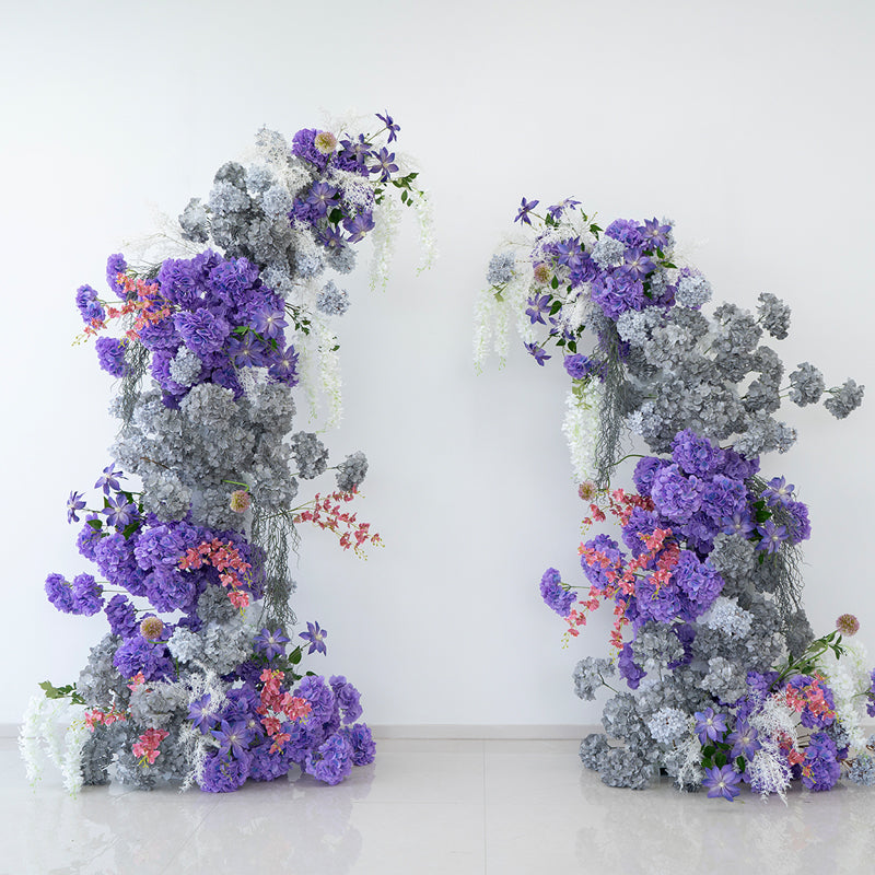 Eleganter Blumenbogen in Mondform für die Hochzeitszeremonie – Künstlicher Blumenbogen für Hochzeiten, Veranstaltungen und besondere Anlässe