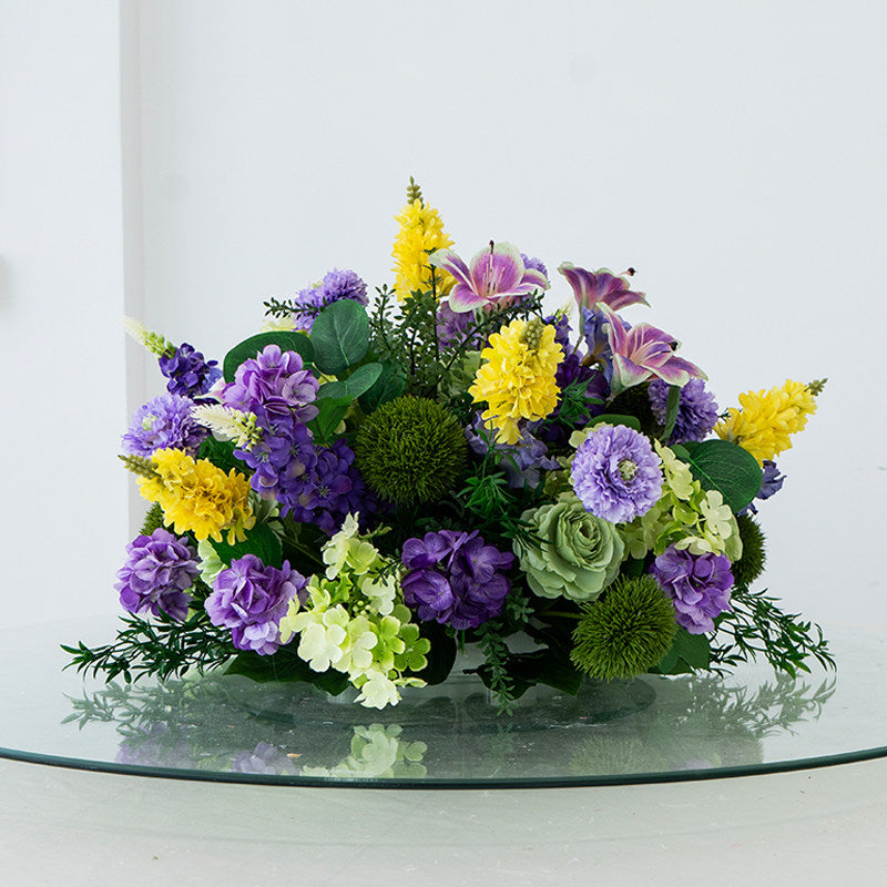 ValarFlower Artificial Floral Table Centerpiece, Faux Wedding Table Flower Arrangement for Reception, Sweetheart Table, Party & Event Decor TF-127