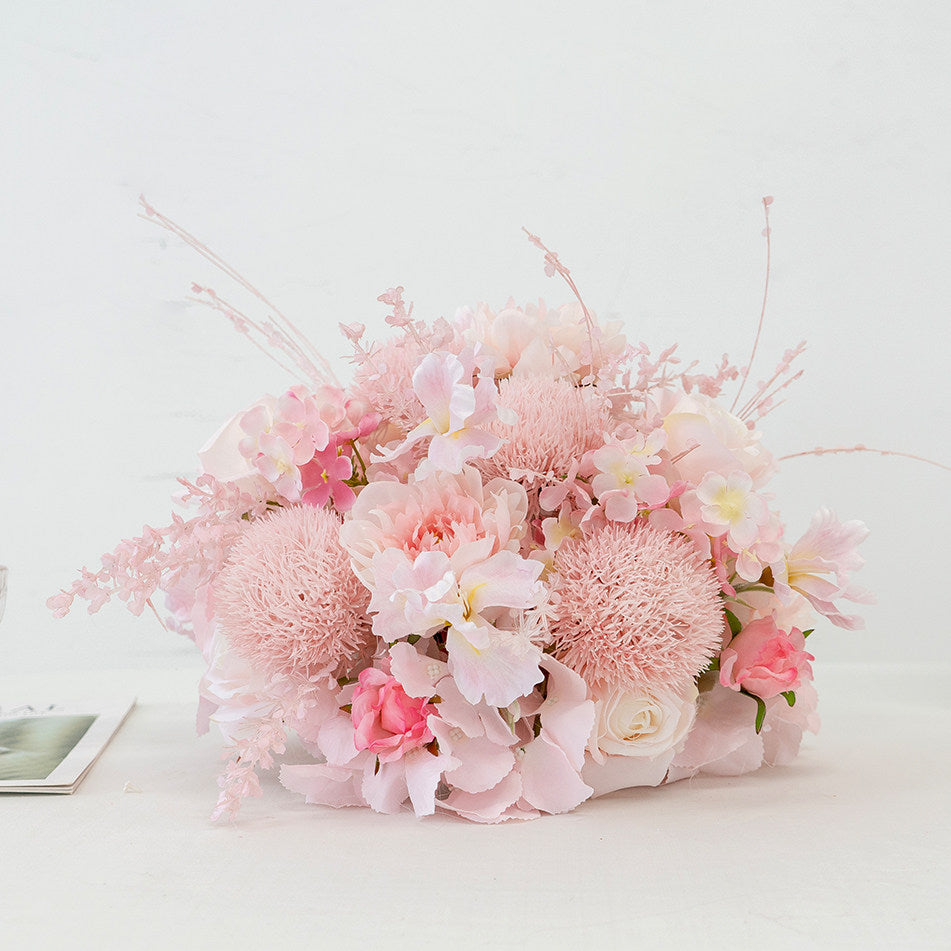 Arreglo Floral Artificial para Decoración de Bodas, Accesorio de Boda Hecho a Mano, Flores Artificiales para Pasillo de Boda al Aire Libre, Decoración de Escenario y Arreglo de Bola Floral TF-110