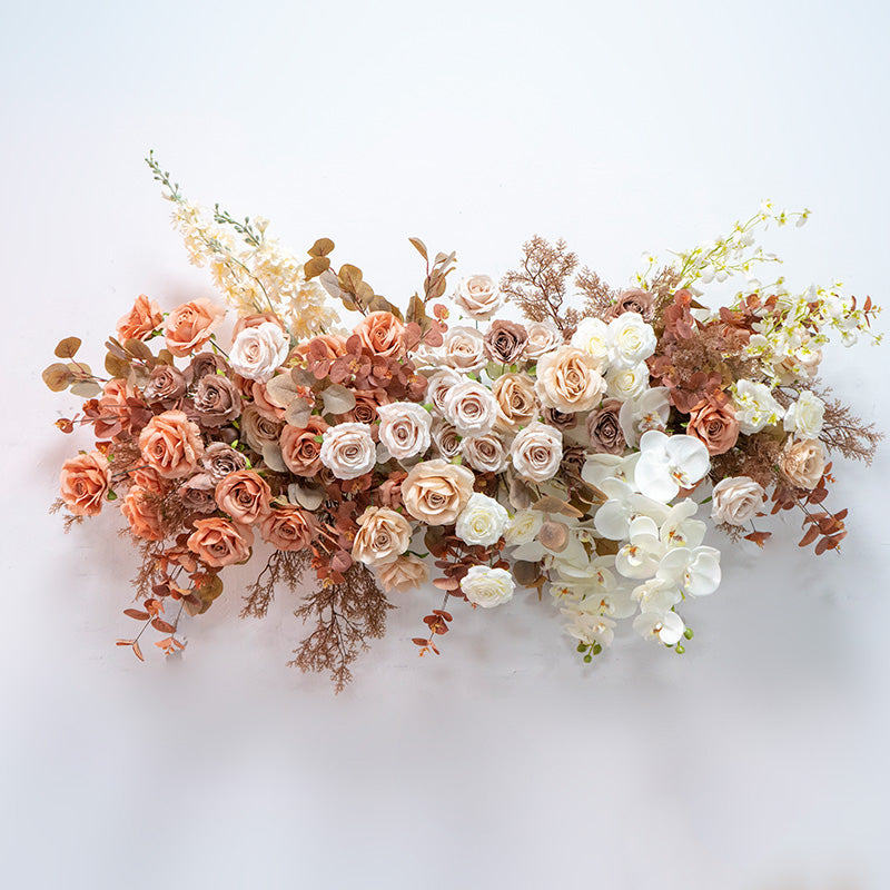 Rust Rose Artificial Flower Decor – Boho Fall Wedding Welcome & Centerpiece Arrangement FA-259