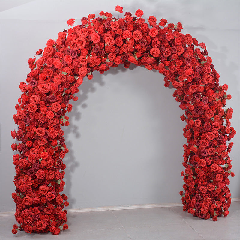 Valar Flower Arch Artificial Rose Backdrop, Decoración de Boda, Montaje Floral para Eventos, Accesorio Romántico para Fotografía VA-330
