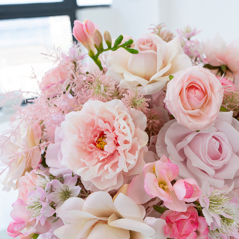 ValarFlower Artificial Table Flower Arrangement, Wedding Centerpiece Decor, Pink Purple Blue Red Floral Table Arrangement TF-123