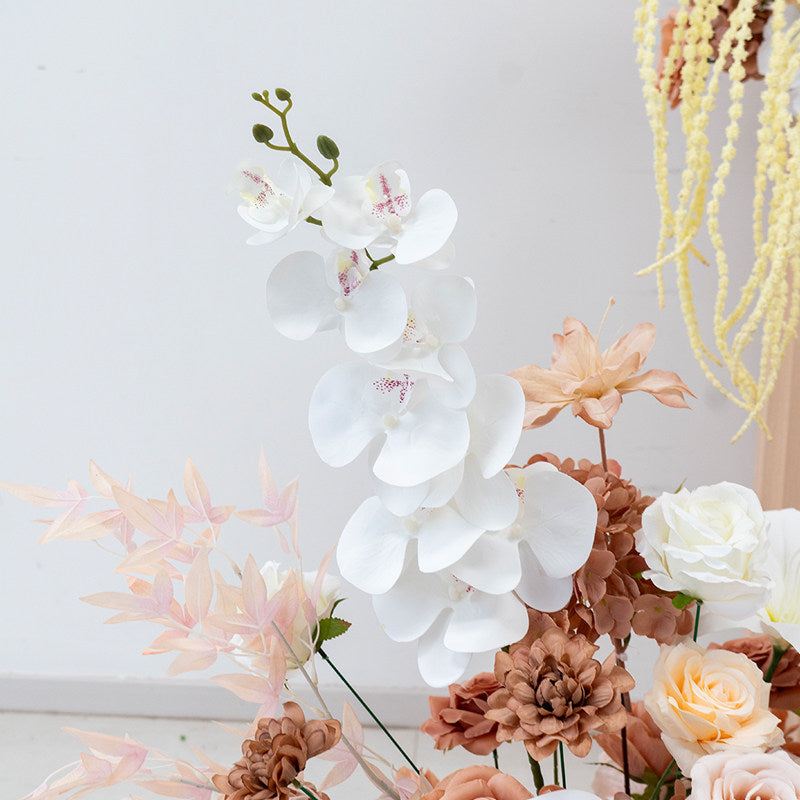 Schwarz-rosa Kunstblumen-Set – Moderne Geburtstagsparty-Hintergrunddekoration mit Kunstblumenarrangement FA-255