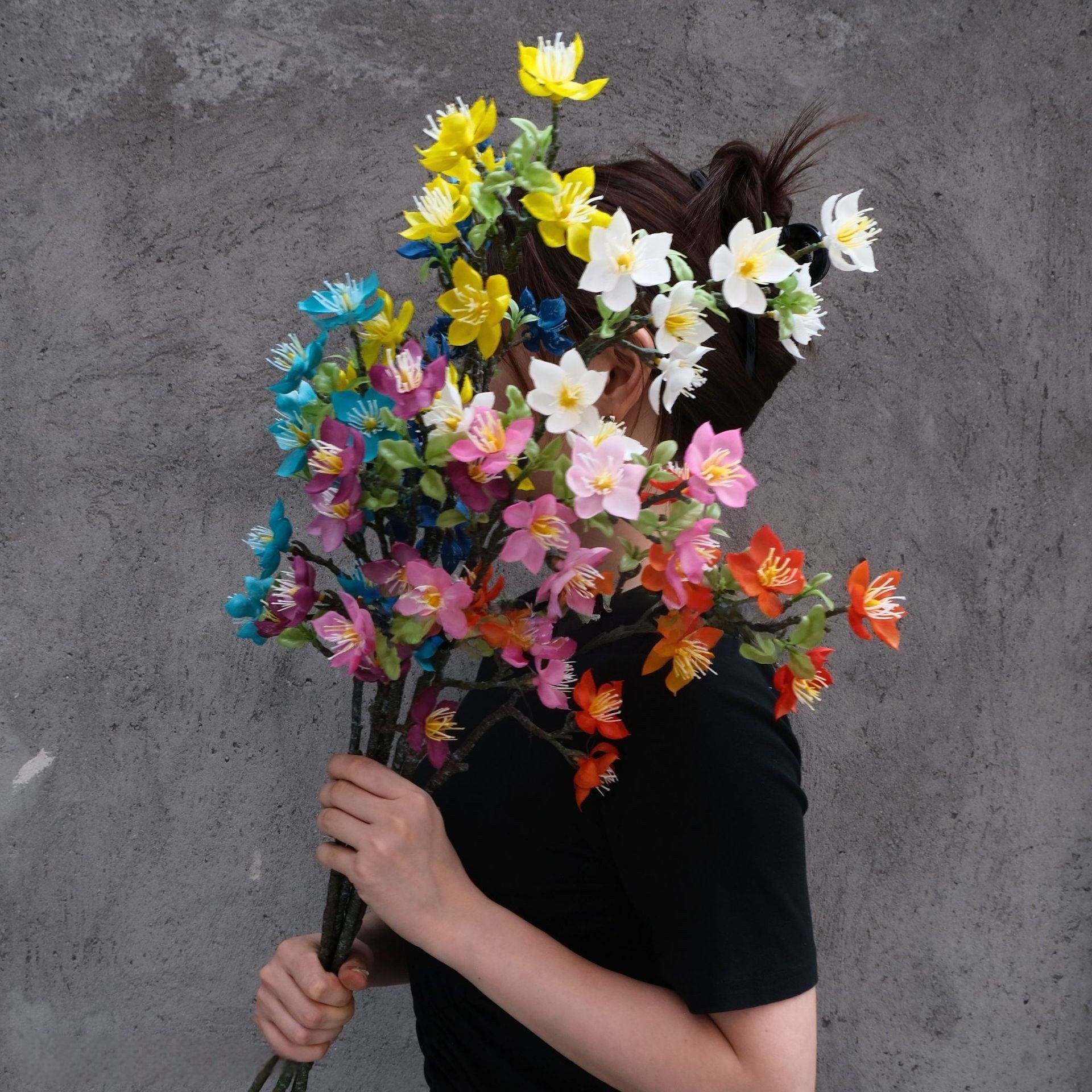 3D Artificial Plum Blossom Branches by Valar Flower – Lifelike Wax Flower Sprays for Spring Festivals & Arrangements FS-1074