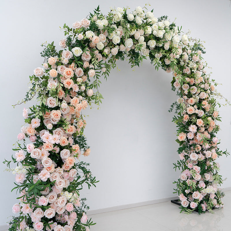 Arco de Flores Artificiales Inspirado en Monet – Fondo Colorido Impresionista para Bodas, Ceremonias o Eventos VA-366