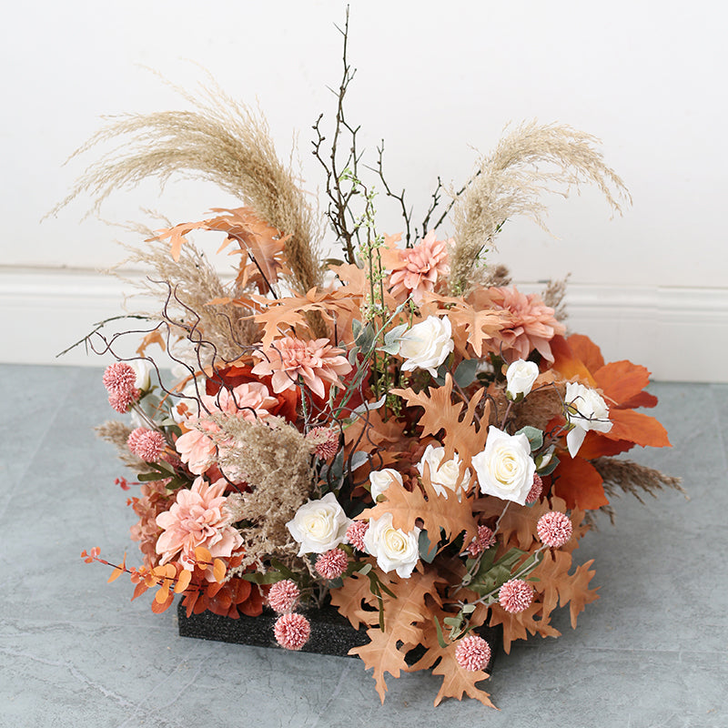 보헤미안 스타일 웨딩 플로랄 어레인지먼트 세트 – 인공 팜파스 그라스 & 러스틱 인조 꽃 장식 FA-233