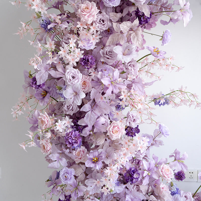 Eleganter Blumenbogen in Mondform für die Hochzeitszeremonie – Künstlicher Blumenbogen für Hochzeiten, Veranstaltungen und besondere Anlässe