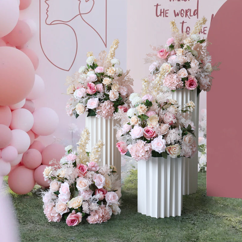 ウェディングフラワーデコレーション 人工花ボール バンケット、セレモニー、ホテルテーブルセンターピース、そして通路アレンジメント FA-230