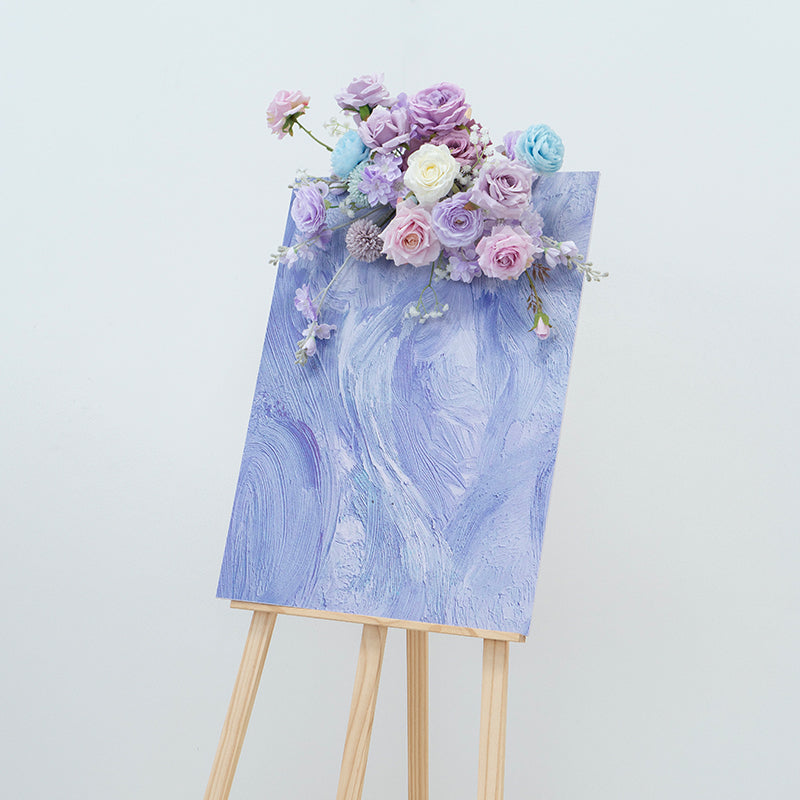 Romantischer Tischläufer mit Kunstblumen in Mauve und Blush, elegante Kaskadenblumen für besondere Anlässe FA-238