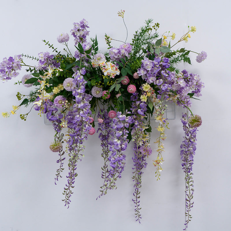 Valar Flower Whimsical Wisteria-Inspired Artificial Floral Set for Wall & Table Decor FA-292