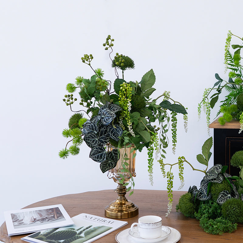 Arreglo de flores artificiales en durazno y blanco – Conjunto romántico para mesa de evento y decoración de señalización FA-263