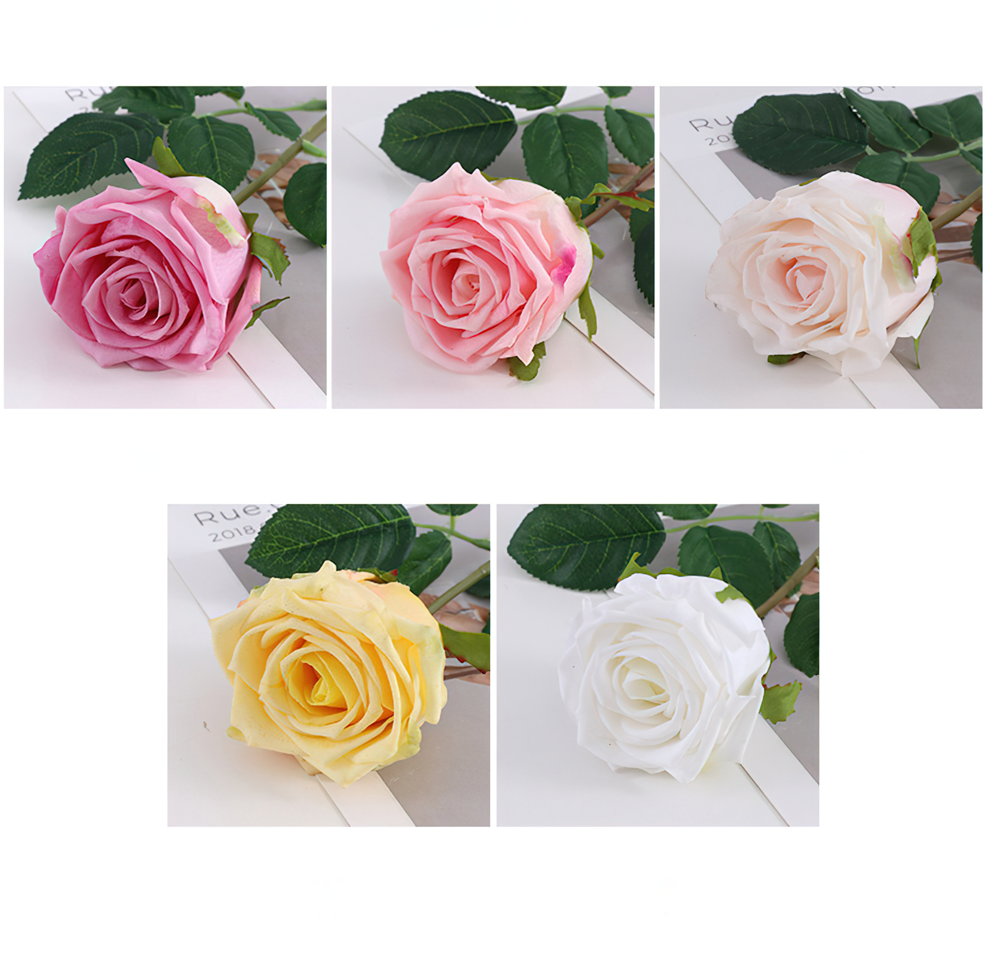 ヨーロッパスタイルのローズフェイクブーケ - プレミアムな保湿感のある人工のバラで、ホーム、リビングルーム、ダイニングの装飾に最適 - エレガントなウェディングの装飾品と豪華な小道具