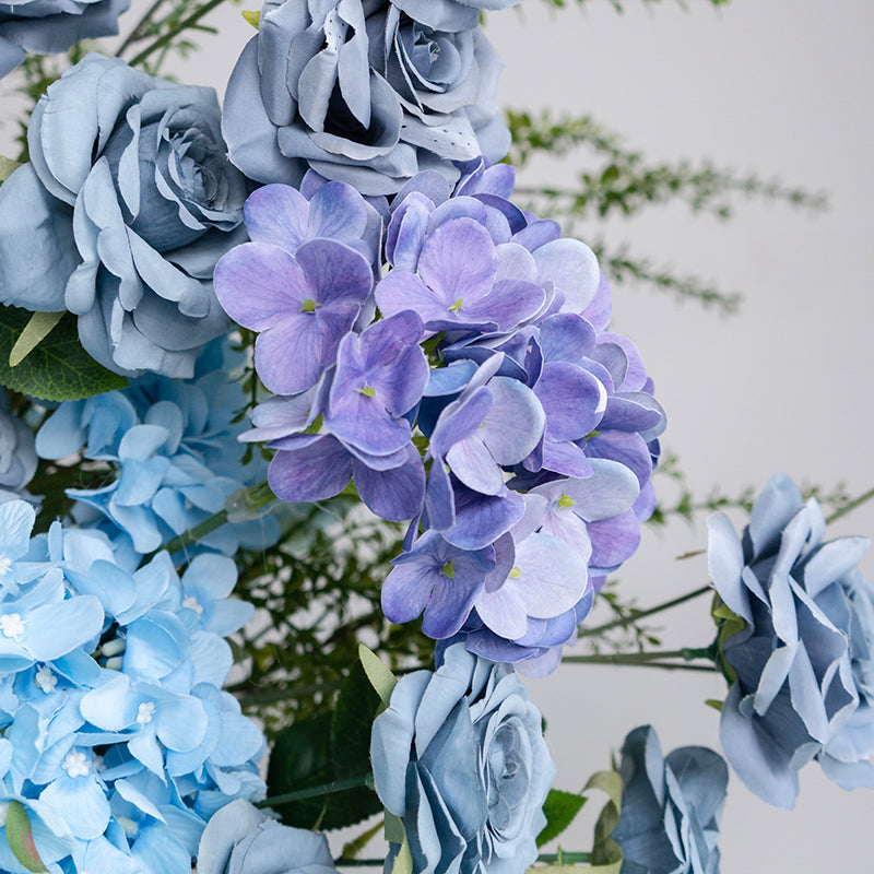 Arche florale élégante en forme de lune pour cérémonie de mariage - Arche de fleurs artificielles pour mariages, événements et occasions spéciales