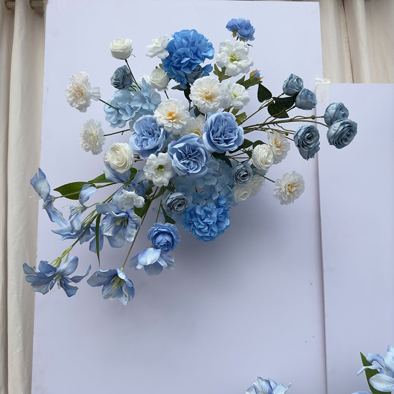 Frühlingsinspiriertes Kunstblumen-Set – Blaues und gelbes Kunstblumen-Set für Veranstaltungen FA-264