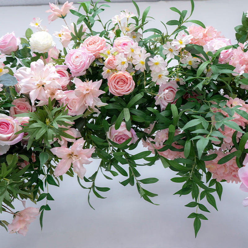 Eleganter Blumenbogen in Mondform für die Hochzeitszeremonie – Künstlicher Blumenbogen für Hochzeiten, Veranstaltungen und besondere Anlässe