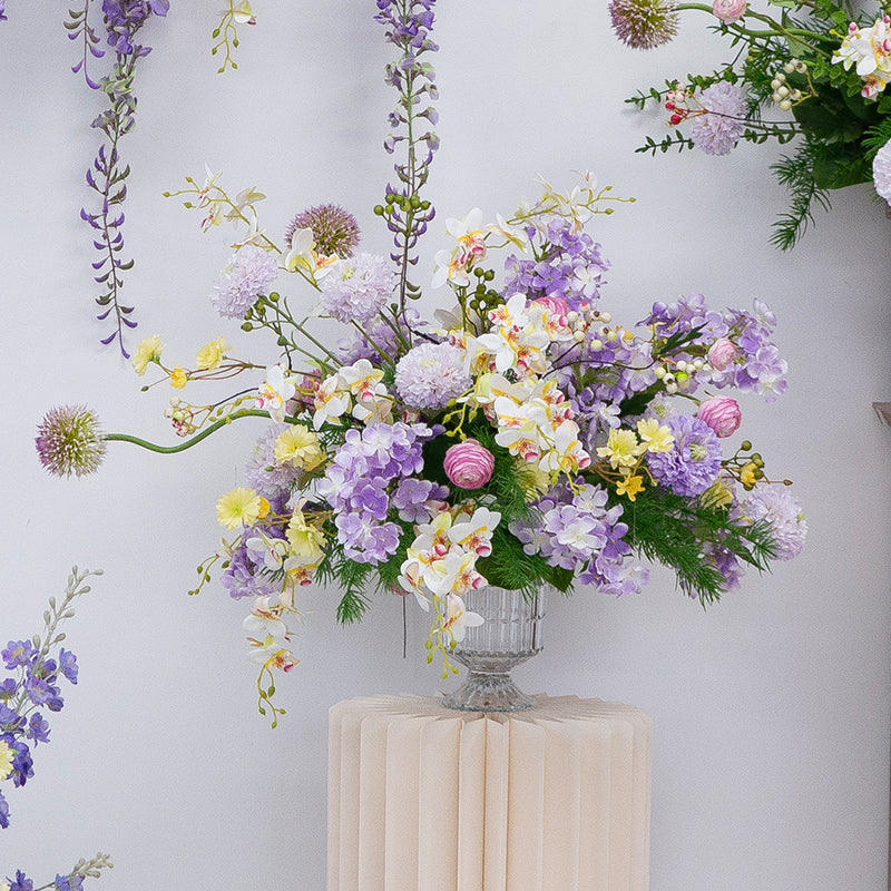 Valar Flower Whimsical Wisteria-Inspired Artificial Floral Set for Wall & Table Decor FA-292