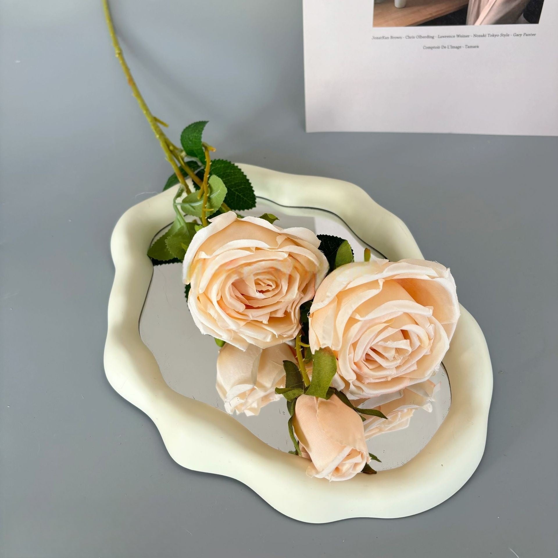 Schwarz-rosa Kunstblumen-Set – Moderne Geburtstagsparty-Hintergrunddekoration mit Kunstblumenarrangement FA-255