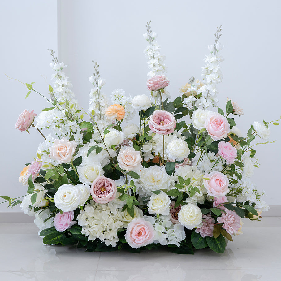 Eleganter Blumenbogen in Mondform für die Hochzeitszeremonie – Künstlicher Blumenbogen für Hochzeiten, Veranstaltungen und besondere Anlässe