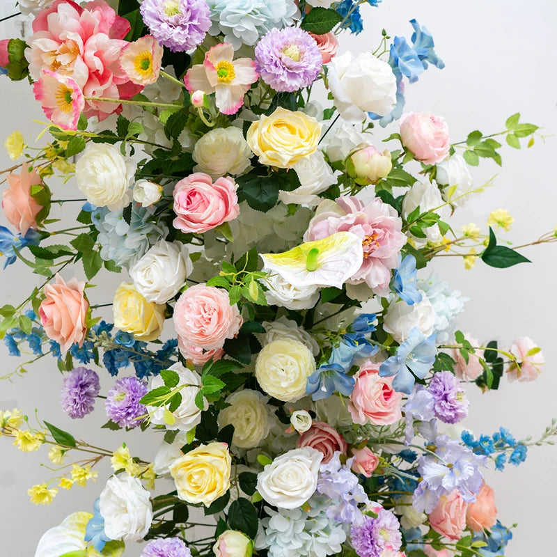 Eleganter Blumenbogen in Mondform für die Hochzeitszeremonie – Künstlicher Blumenbogen für Hochzeiten, Veranstaltungen und besondere Anlässe