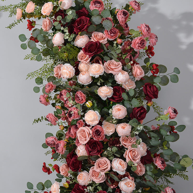 Luxury Wedding Floral Archway Set Artificial Rose Vine Decorations for Ceremony Backdrop, Aisle, and Reception Entrance VA-326