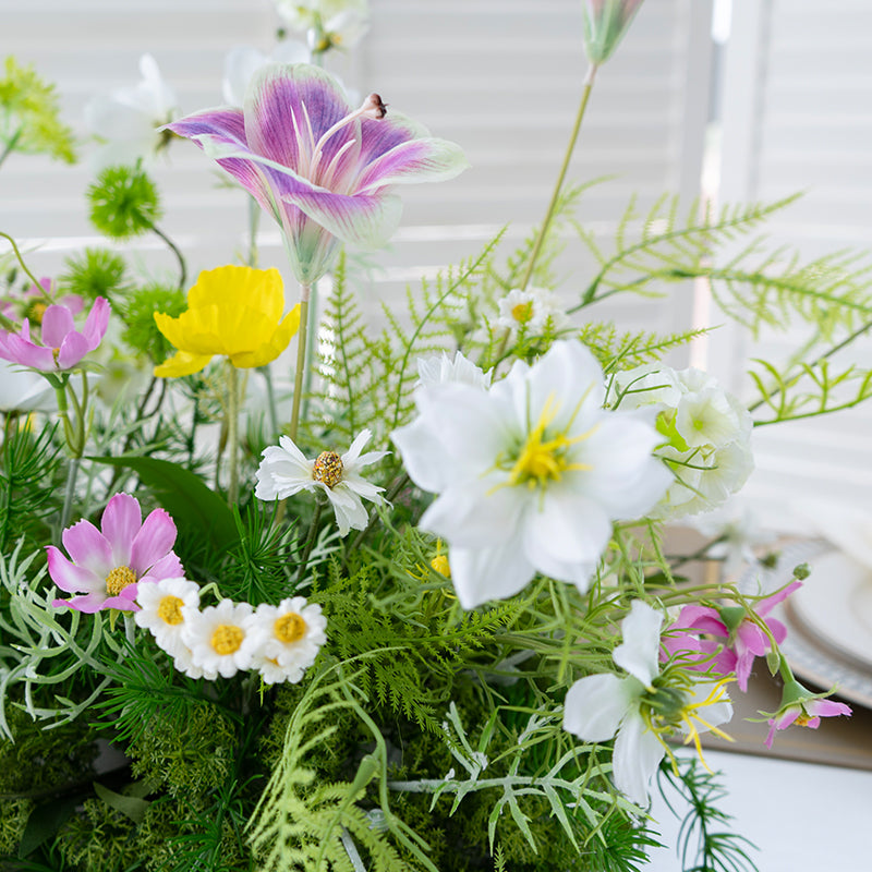 Lush Artificial Floral Table Centerpiece for Wedding Reception or Event Decor – Valar Flower TF-113