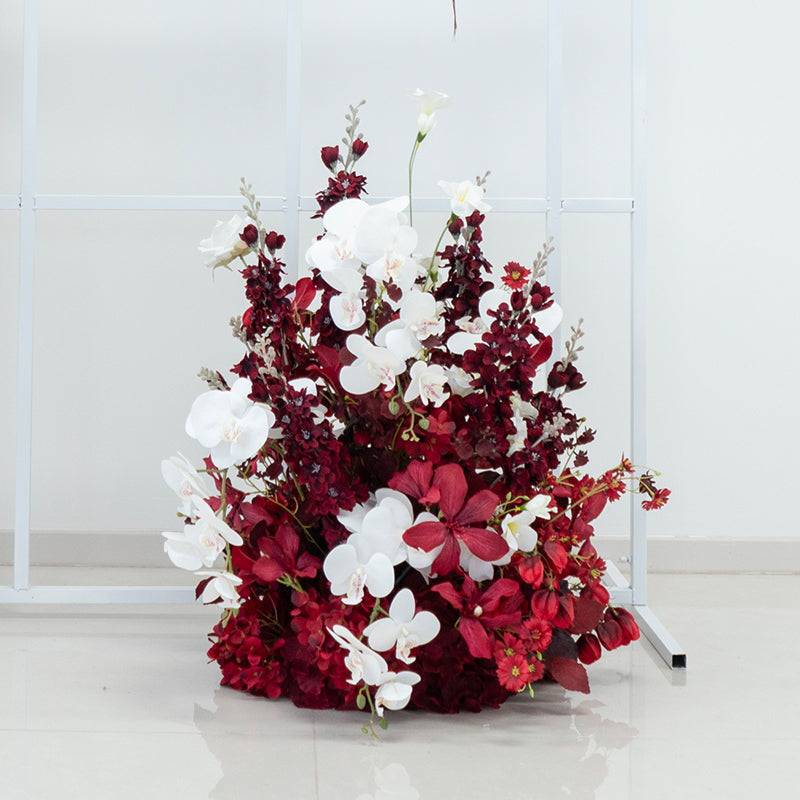 Valar Flower Oriental Red Hanging Floral Set – Artificial Flower Arrangement for Wedding Ceremony Wall Decor & Event Backdrop FA-279
