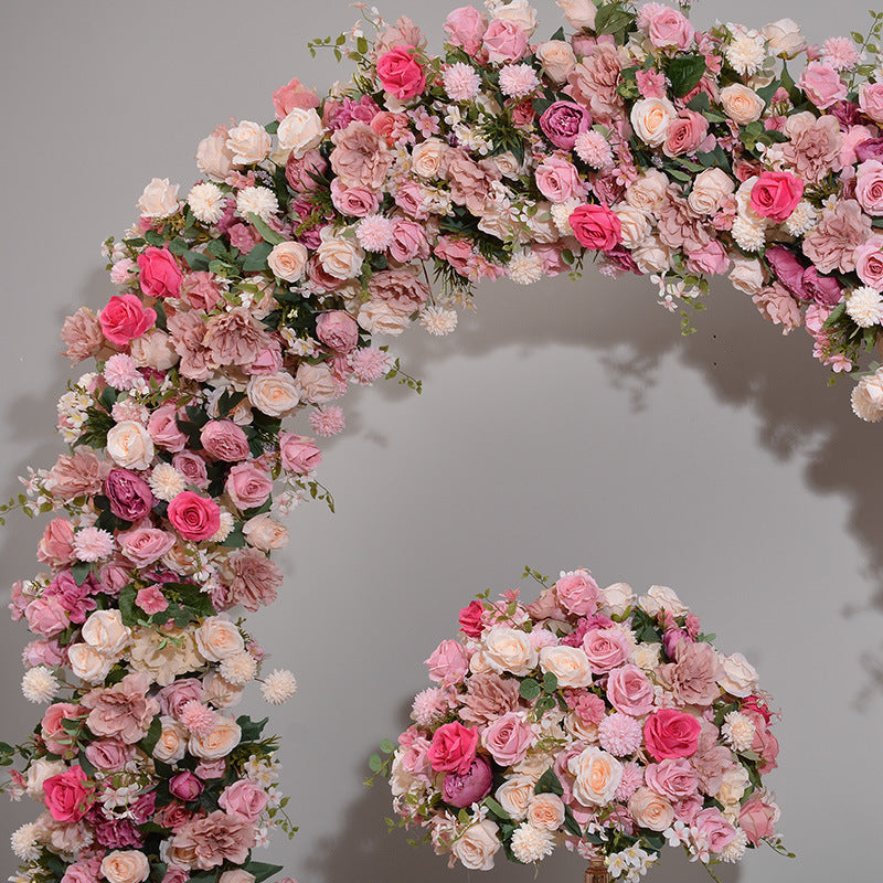 Arco Floral de Boda de Lujo con Rosas Artificiales Elegante Fondo para Ceremonia y Decoración de Evento VA-329