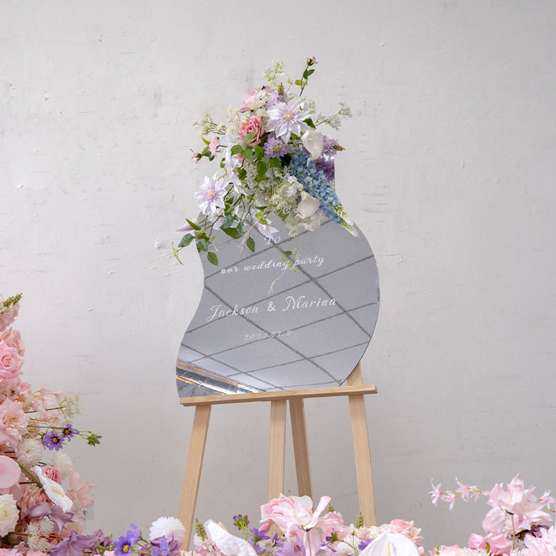 Decoración de boda floral elegante en rosa y lavanda, arreglo de flores artificiales, camino de mesa para recepción FA-219
